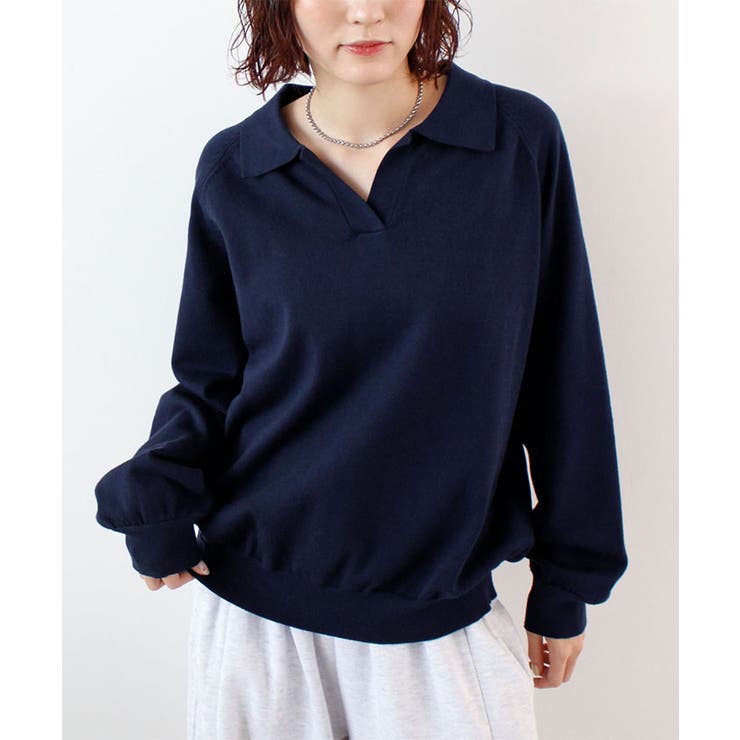 スキッパーポロニットプルオーバー | futier land | 詳細画像2 