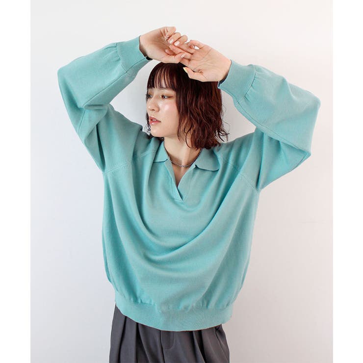 スキッパーポロニットプルオーバー | futier land | 詳細画像10 