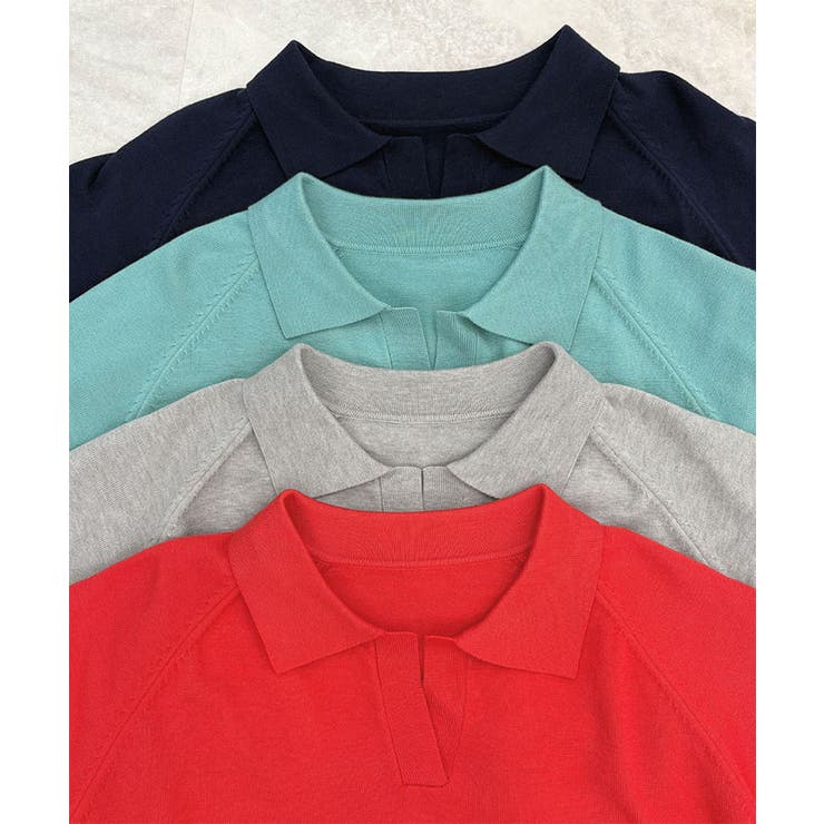 スキッパーポロニットプルオーバー | futier land | 詳細画像14 