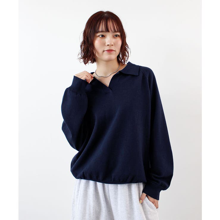 スキッパーポロニットプルオーバー | futier land | 詳細画像4 