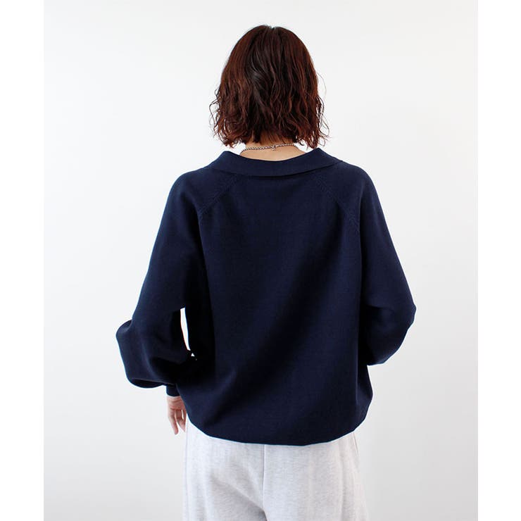 スキッパーポロニットプルオーバー | futier land | 詳細画像5 