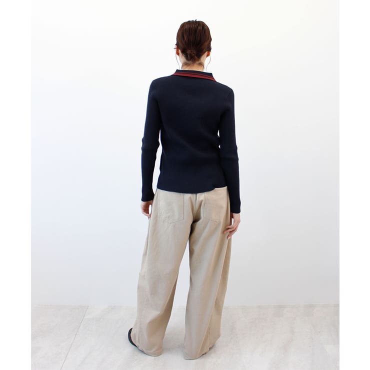 【ABYS】ワンポイントロゴ刺繍リブニット | futier land | 詳細画像15 