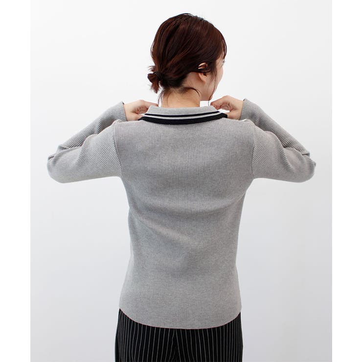 【ABYS】ワンポイントロゴ刺繍リブニット | futier land | 詳細画像4 