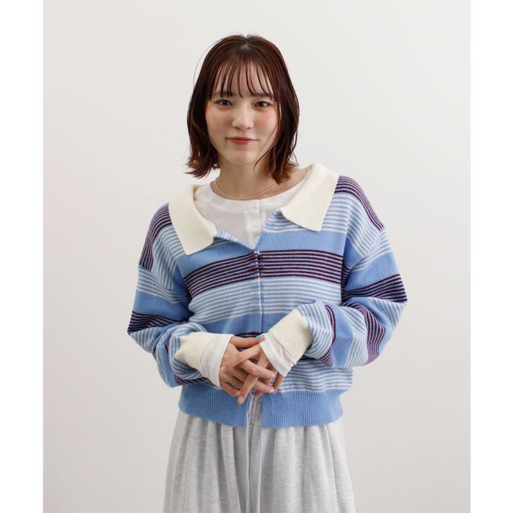 グラデーションボーダーニット | futier land | 詳細画像3 