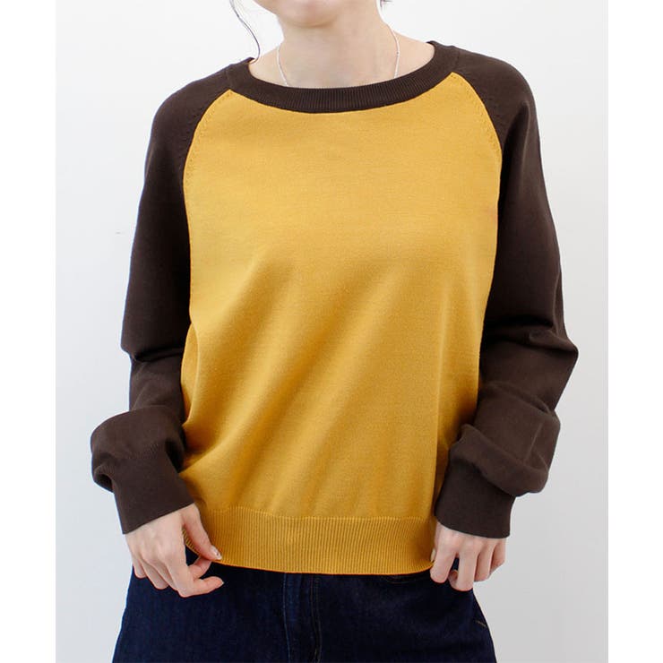 イエロー | 【ABYS】タグ付きラグランニットトップス | futier land