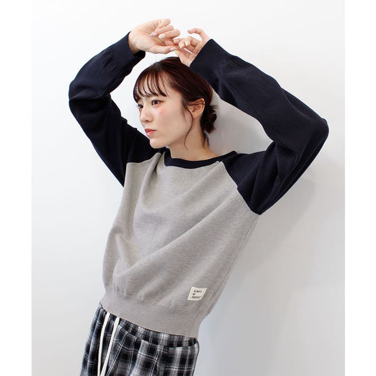 【ABYS】タグ付きラグランニットトップス | futier land | 詳細画像1 