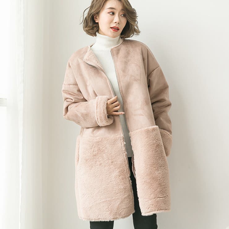 ◎極美品 ジーステージ 3層ボンディング フーデッドコート 2way XL 1 sankyo shokai [5%offクーポン]ラビット ダブルフェイス ロング