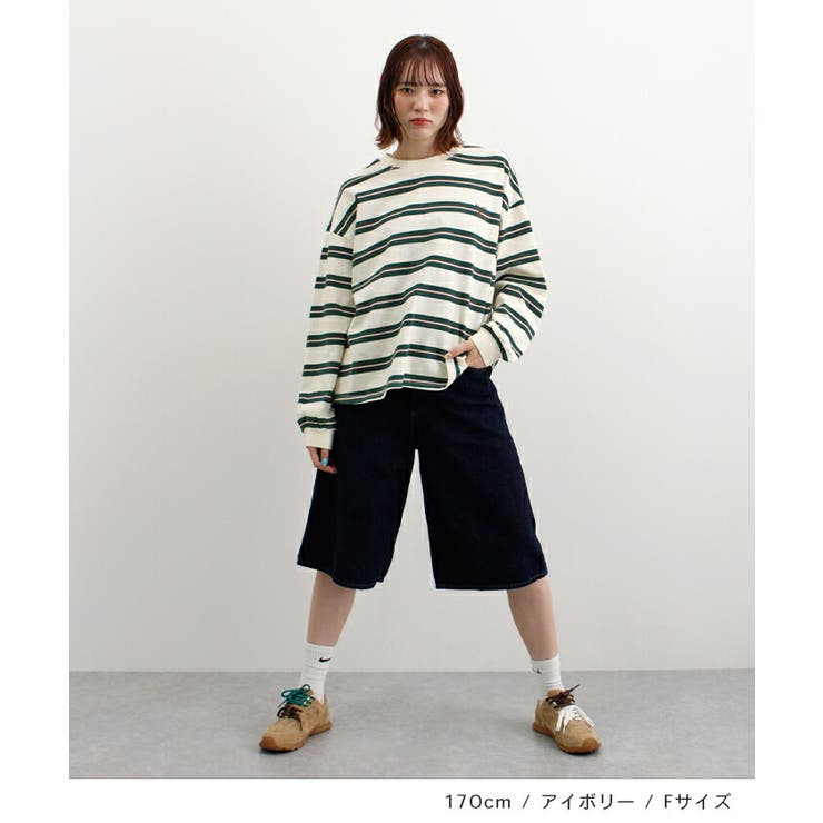 ロゴ刺繍ボーダーロンT | futier land | 詳細画像7 