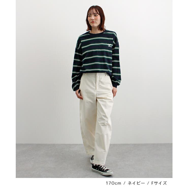 ロゴ刺繍ボーダーロンT | futier land | 詳細画像8 