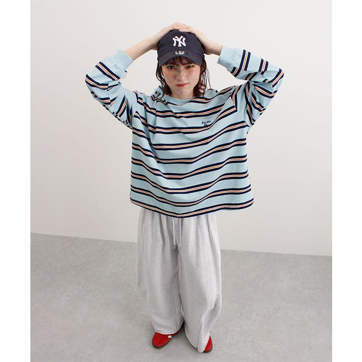 ロゴ刺繍ボーダーロンT | futier land | 詳細画像10 