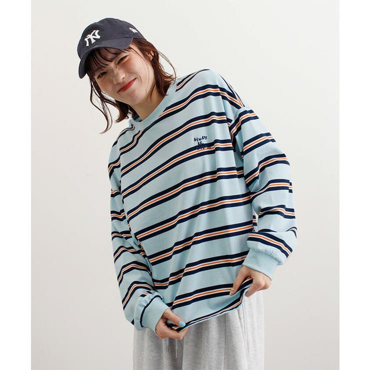 ロゴ刺繍ボーダーロンT | futier land | 詳細画像11 