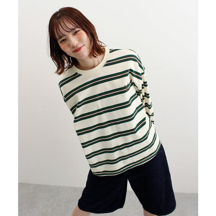 ロゴ刺繍ボーダーロンT | futier land | 詳細画像15 