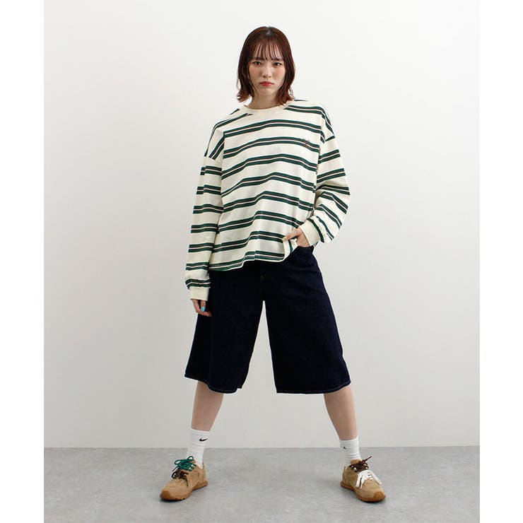 ロゴ刺繍ボーダーロンT | futier land | 詳細画像17 