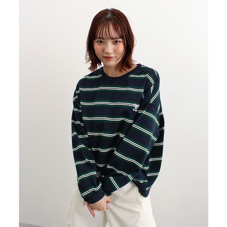 ロゴ刺繍ボーダーロンT | futier land | 詳細画像18 