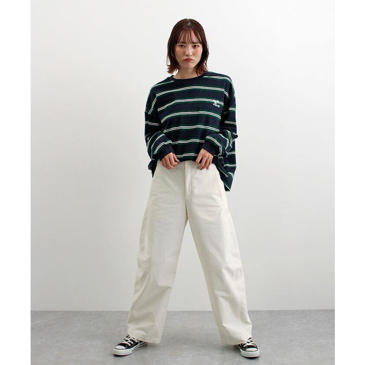 ロゴ刺繍ボーダーロンT | futier land | 詳細画像19 