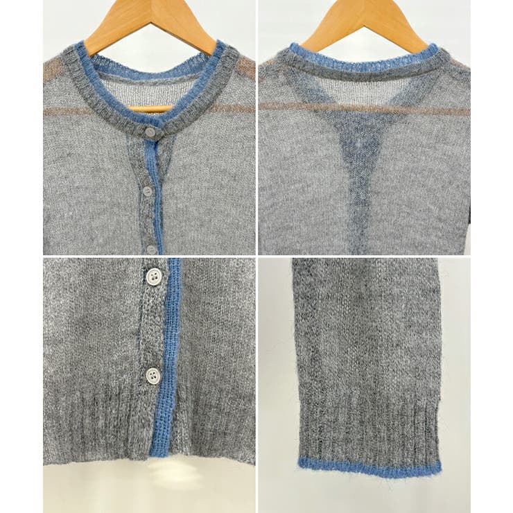 配色シアーニットカーディガン | futier land | 詳細画像9 