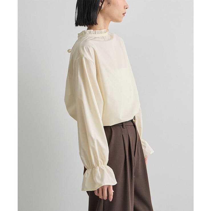 オフホワイト | 2wayフリルリボンブラウス | futier land