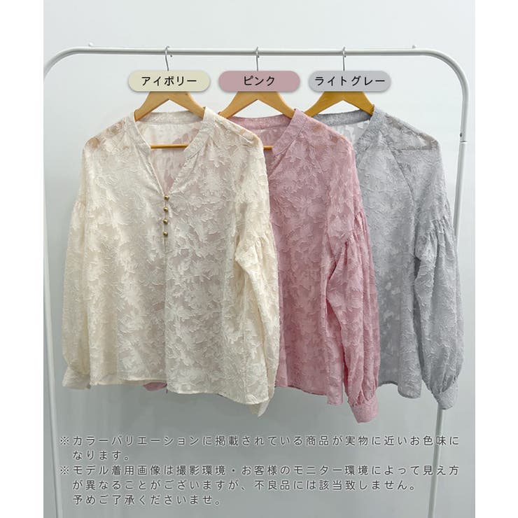 ジャガードシアーブラウス | futier land | 詳細画像1 