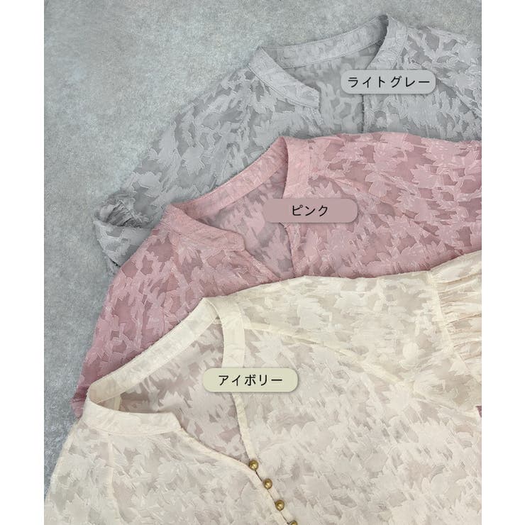 ジャガードシアーブラウス | futier land | 詳細画像2 