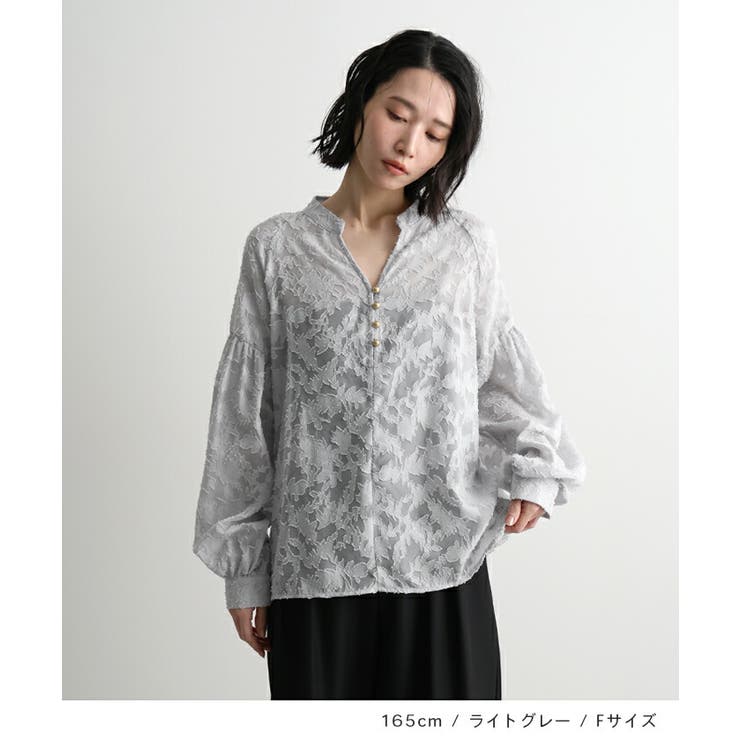 ジャガードシアーブラウス | futier land | 詳細画像6 