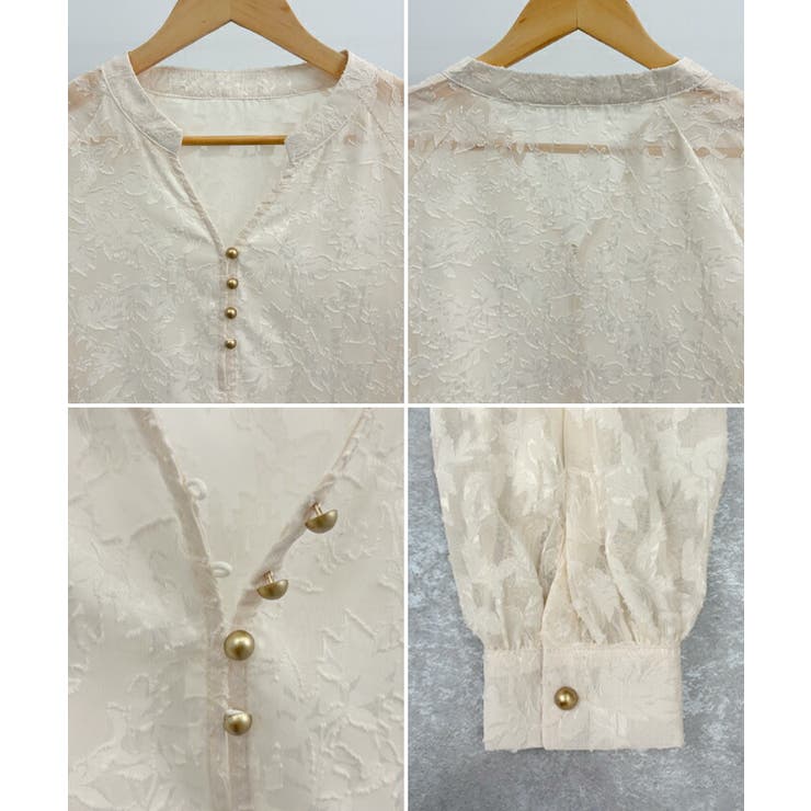 ジャガードシアーブラウス | futier land | 詳細画像8 