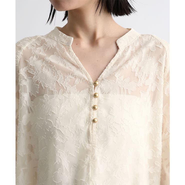 ジャガードシアーブラウス | futier land | 詳細画像12 