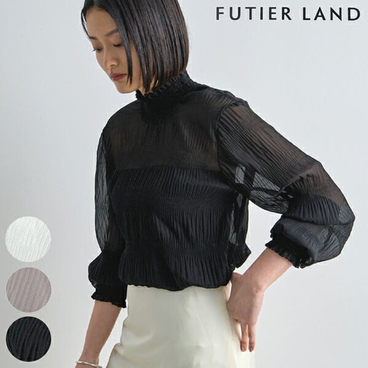 ブラック | シャーリングシアートップス | futier land