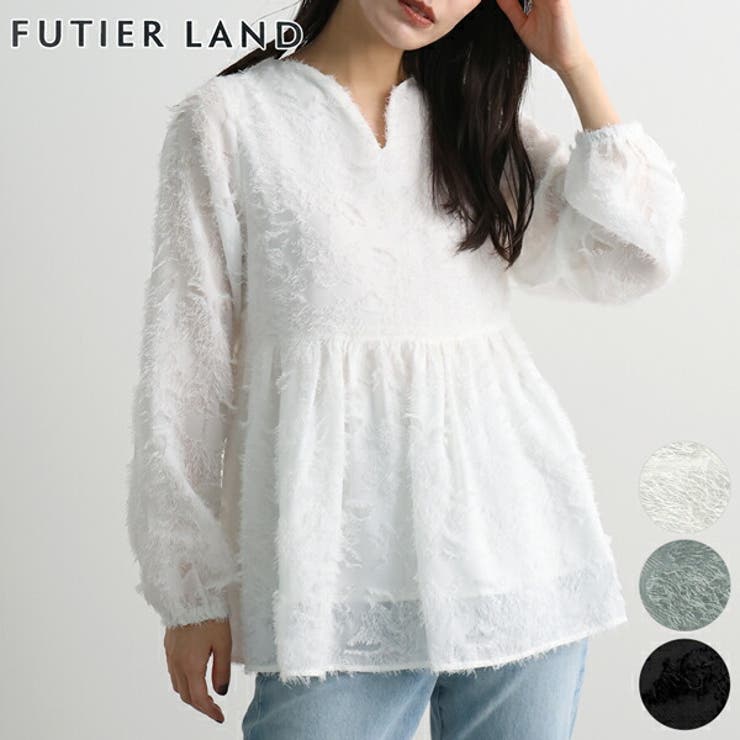 オフホワイト | フリンジJQDブラウス | futier land