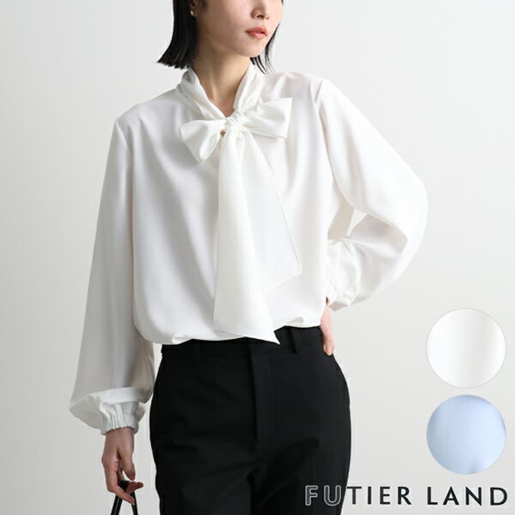 ホワイト | ボウタイブラウス | futier land