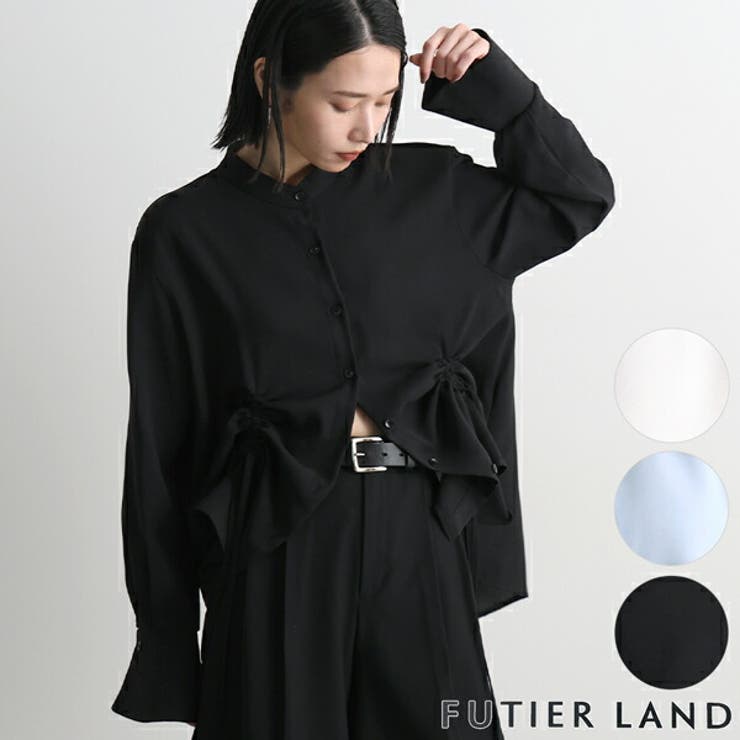 ブラック | サイドシャーリングシャツ | futier land