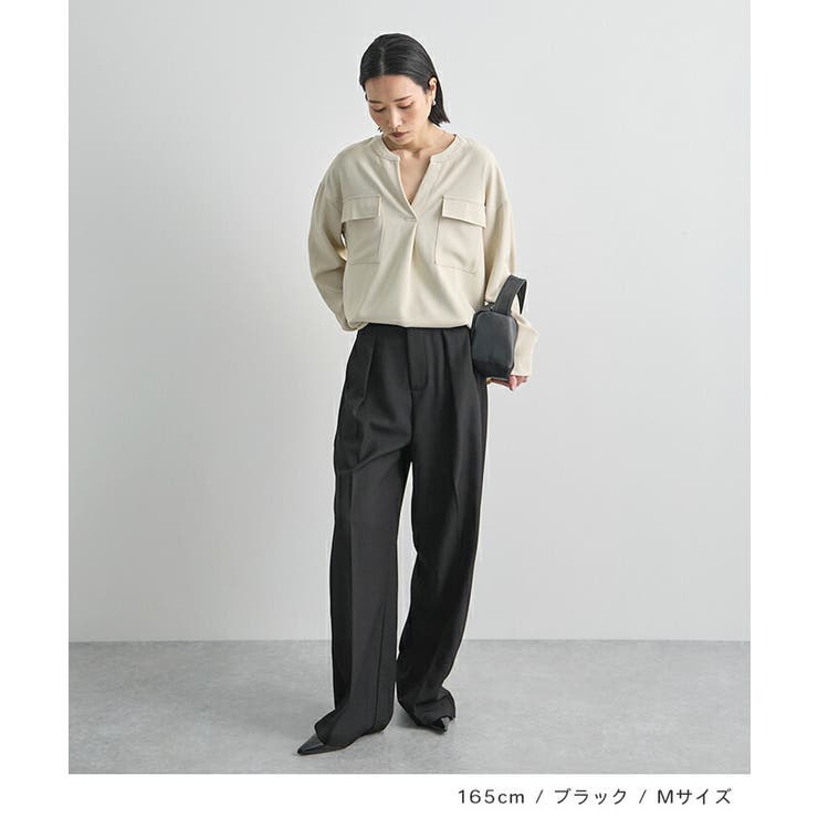 セータープレスタックハイウエストスラックス | futier land | 詳細画像7 