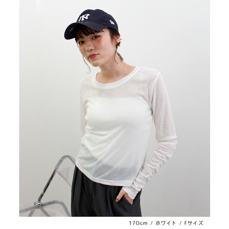 袖シャーリングシアートップス | futier land | 詳細画像8 