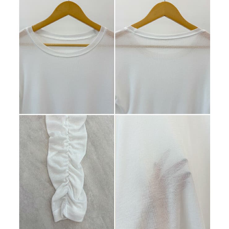 袖シャーリングシアートップス | futier land | 詳細画像9 