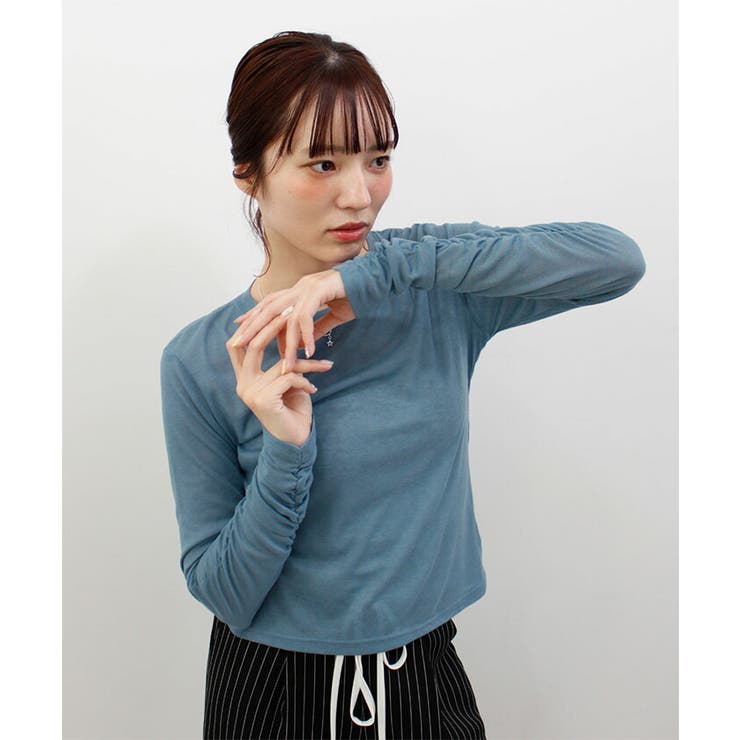 袖シャーリングシアートップス | futier land | 詳細画像10 