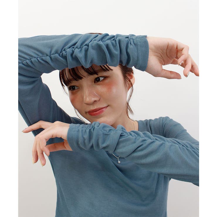 袖シャーリングシアートップス | futier land | 詳細画像12 