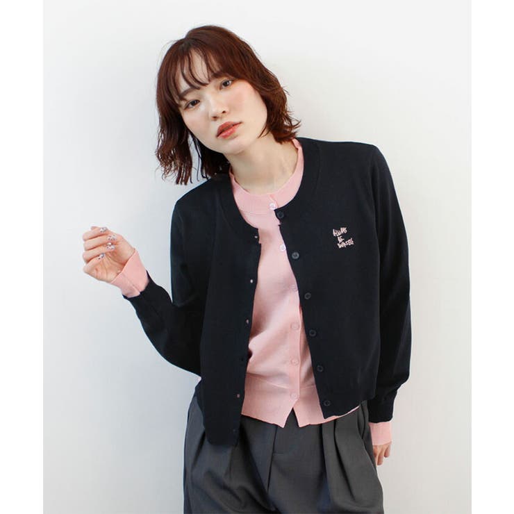 ロゴ刺繍レイヤードカーディガン | futier land | 詳細画像15 