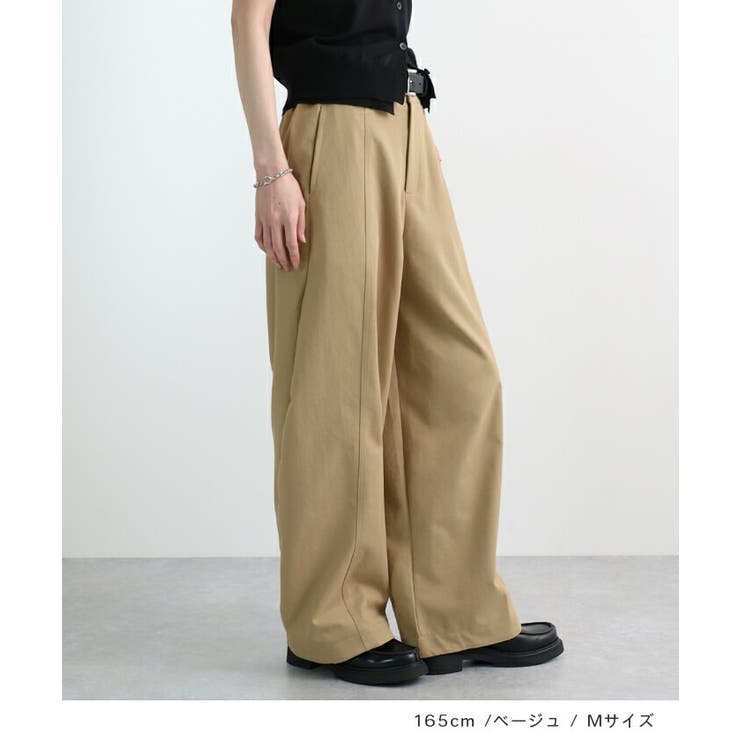 切り替えワイドカーブスラックスパンツ | futier land | 詳細画像5 