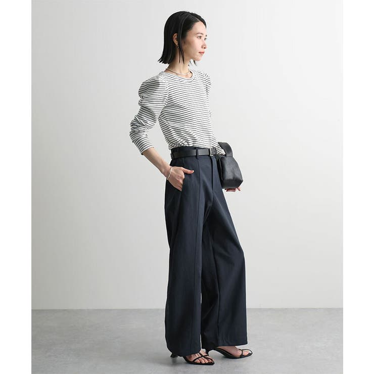 切り替えワイドカーブスラックスパンツ | futier land | 詳細画像14 