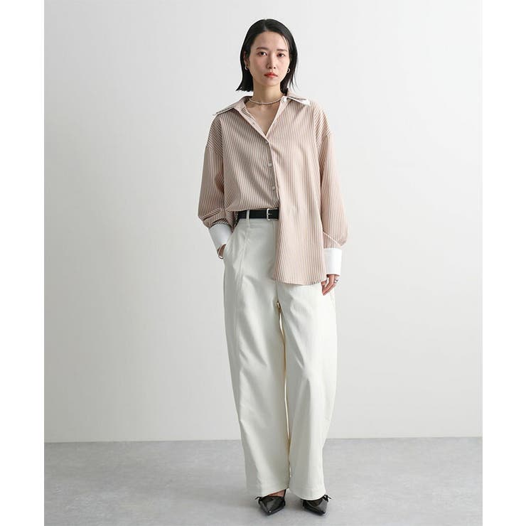 切り替えワイドカーブスラックスパンツ | futier land | 詳細画像17 