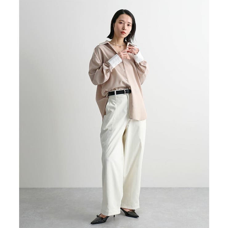 切り替えワイドカーブスラックスパンツ | futier land | 詳細画像18 