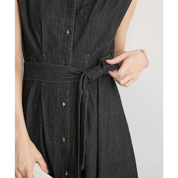 ベルト付きデニムワンピース | futier land | 詳細画像13 