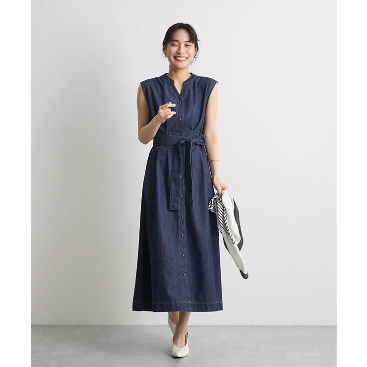 ベルト付きデニムワンピース | futier land | 詳細画像16 