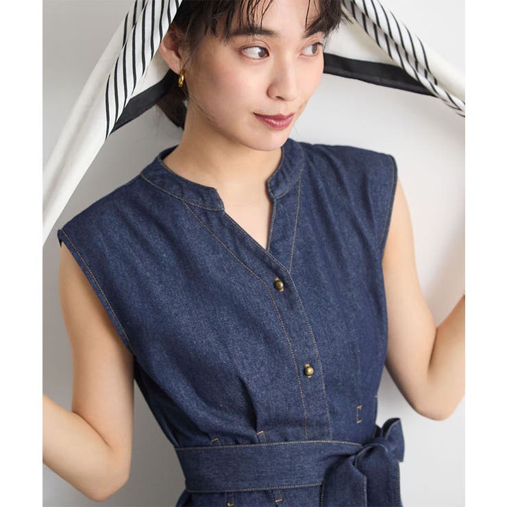 ベルト付きデニムワンピース | futier land | 詳細画像17 