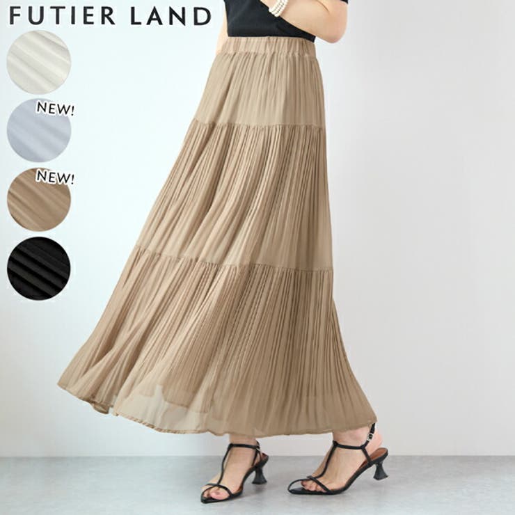 プリーツロングスカート[品番：FI000009238]｜futier land（フュー