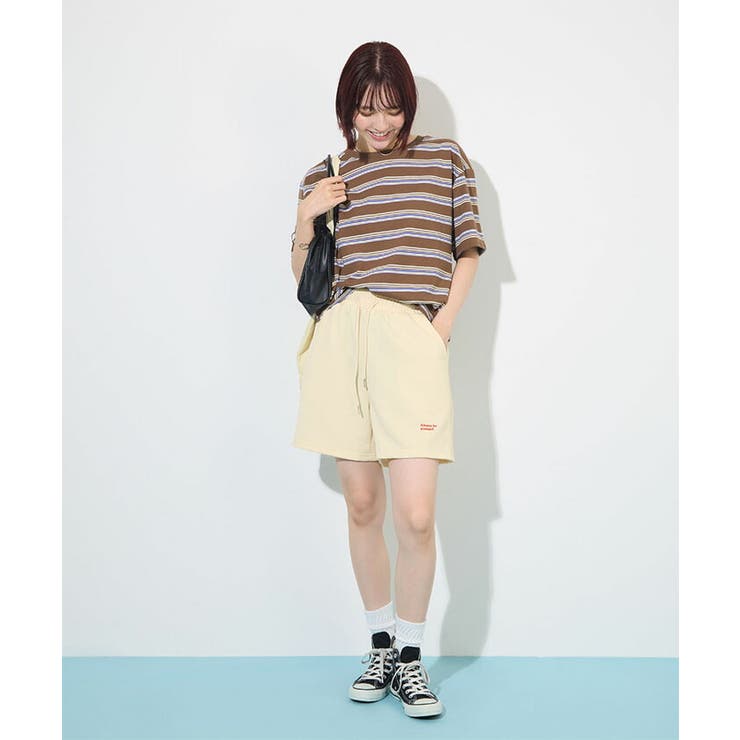 アイボリー | ロゴ刺繍スウェットショートパンツ | futier land