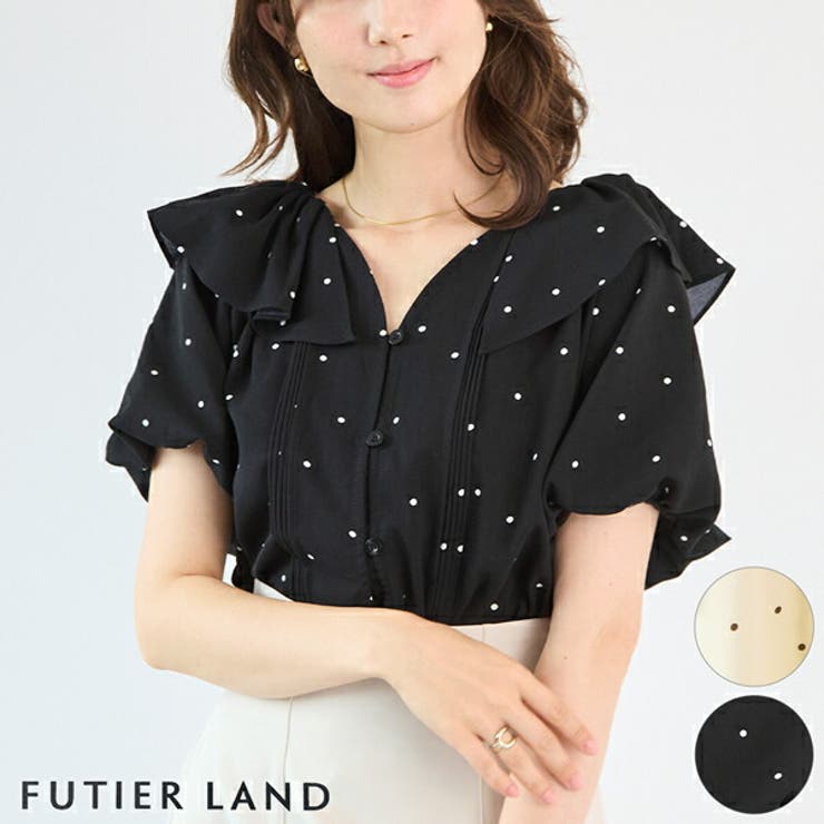 ドットフリルブラウス | futier land | 詳細画像1 