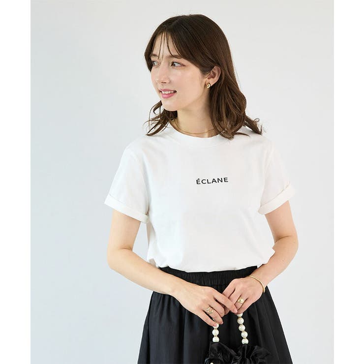 ホワイト | ECLANEロゴTシャツ | futier land