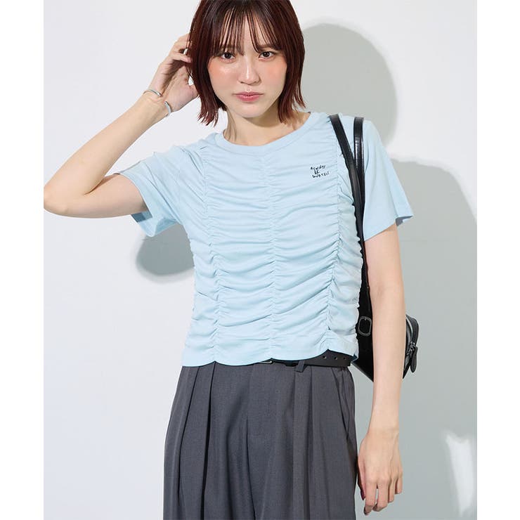 ライトブルー | ギャザーTシャツ | futier land