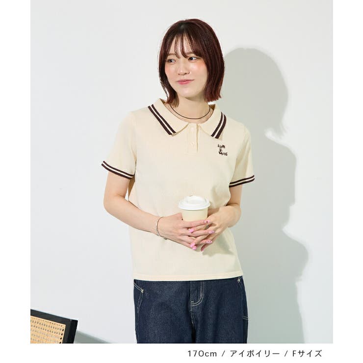 ロゴ刺繍サマーポロニット | futier land | 詳細画像8 