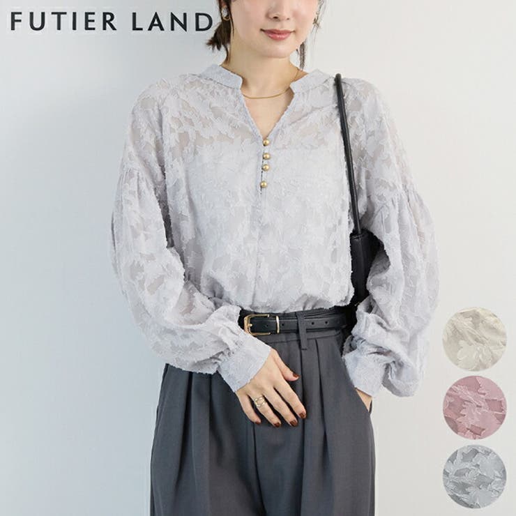 ジャガードシアーブラウス | futier land | 詳細画像1 